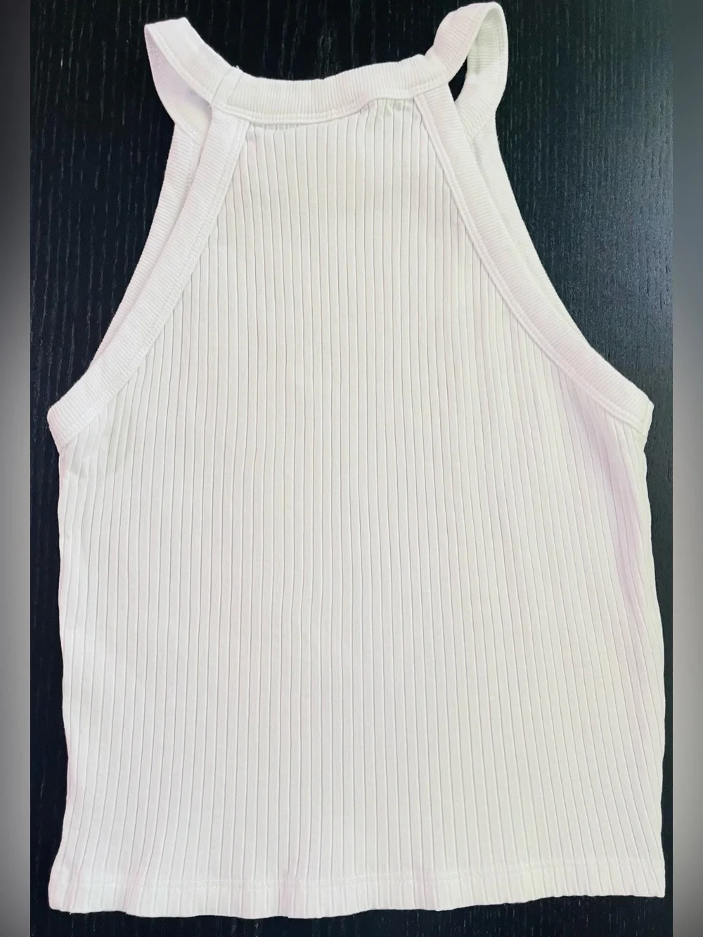 ZARA Ribbed Halter Tank Top in Pale Pink